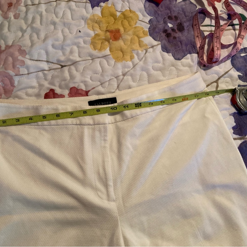 Talbots White Textured Pants - Picture 6 of 10